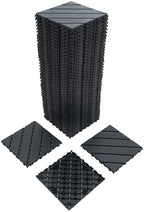 44-Pack Interlocking PP Deck Tiles, All-Weather Anti-Slip Patio Tiles - Image 4