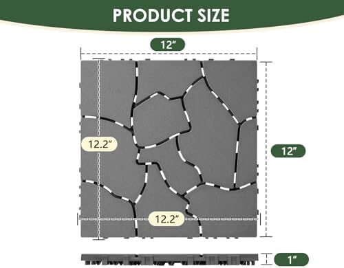 72 PCS Plastic Interlocking Deck Patio Tiles - Image 2