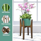 Rnined Plant Stand Indoor, Bamboo Plant Shelf, Adjustable Corner Plants Flower - Image 3