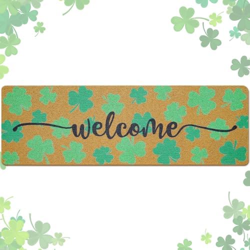 Long Doormat 48x 16 inch Front Door Mat Welcome Doormat St Patricks Day Front by Tangren