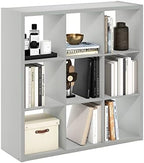 Furinno Cubicle Open Back Decorative Cube Storage Organizer, Light Grey by Furinno-FitsYourSpaceFitsYourBudget