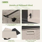 Patiowell 26 cu.ft Resin Outdoor Storage Cabinet - Image 5