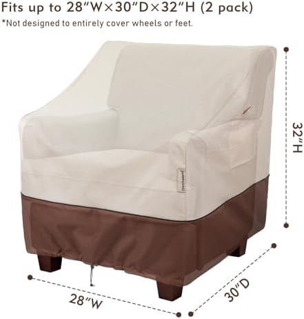 Waterproof Patio Furniture Chair Covers 2Pack - Image 2