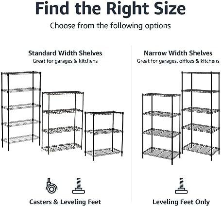 Amazon Basics 4-Shelf Steel Wire Storage Shelves - Image 4