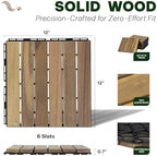 Acacia Interlocking Deck Tiles, 6 Slats - Image 2