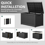 Outdoor Storage Box Waterproof, 280 Gallon Deck Box - Image 6