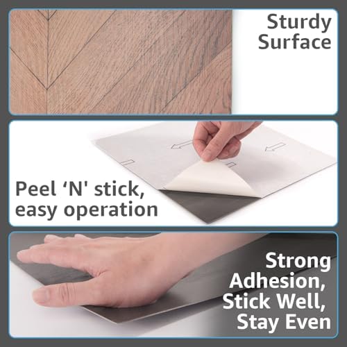 Art3d 10-Pack Herringbone Peel and Stick Floor Tiles - Image 6