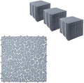 60 Pcs Floor Tiles, Pebble Pattern Plastic Interlocking Deck Tiles, Outdoor by Unknown