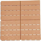 12"x12" Interlocking Deck Tiles, Modern Plastic Wood Outdoor Flooring Tiles by Unknown