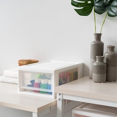 IRIS USA 2-Pack, 6 Qt. Small Stacking Drawer Storage Organizer - Image 6