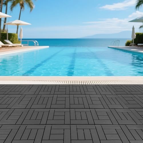 44 Pack Interlocking Deck Tiles, All-Weather Outdoor Deck Tiles - Image 6