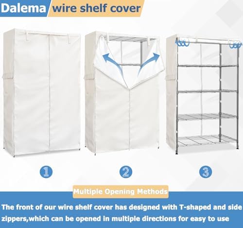 Wire Rack Covers, Heavy Duty 600D Dustproof Waterproof Storage Rack Covers - Image 5