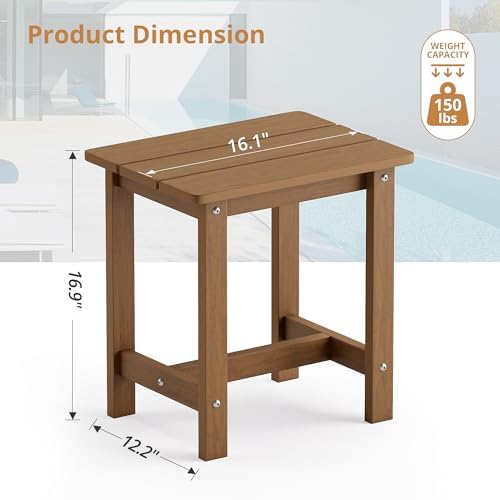 LUE BONA Outdoor Side Table Set of 2, HDPS Small Outdoor Table, Adirondack Side - Image 3