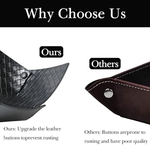 KINIVA 2 Pack PU Leather Jewelry Valet Tray - Image 4