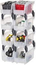 VEVOR Plastic Stackable Storage Bins, 10.9 x 5.5 x 5.1 inch, Plastic Containers by VEVOR