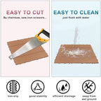 Plastic Interlocking Deck Tiles 12 Pack, 12in Waterproof Patio Flooring - Image 2