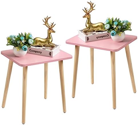 FORAOFUR Side Table Set of 2, Modern Side Table Accent Tables by FORAOFUR