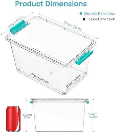 Vtopmart 6 Pack 5 Qt Clear Storage Bins - Image 2