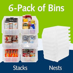 Akro-Mils ReadySpace Large Stackable Plastic Storage Bins - Image 4