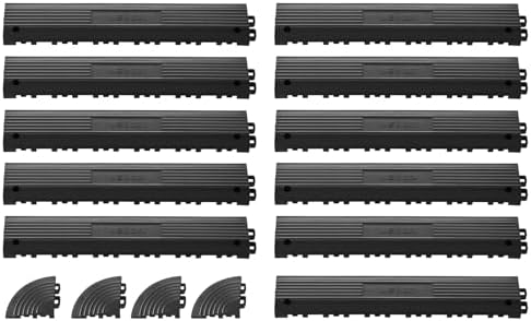 VEVOR Transition Edge Kit, Durable Straight Garage Floor Edging, PP Material by VEVOR