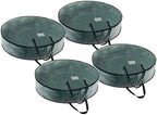 VENO 4 Pack Summer Wreath Storage Container, 30 Inch Clear Wreath Bag, by Veno