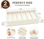 GUOER Sunglass Organizer 2 Pack 12-Slot Velvet Eyeglass Storage Trays - Image 4