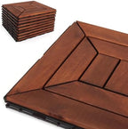 Acacia Deck Tiles Interlocking Outdoor Flooring by 3rdStreetInn