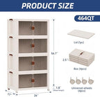 SAILUN 464Qt Stackable Storage Bins, Storage Cabinet a Lid - Image 6