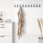 SKOLOO Rustic Wall Mounted Coat Rack, 10 Hooks, Solid Wood - Image 2