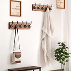 Dseap Wall Mounted Coat Rack: Patented, Heavy-Duty, 17.4" Long 5-Double-Hooks - Image 5