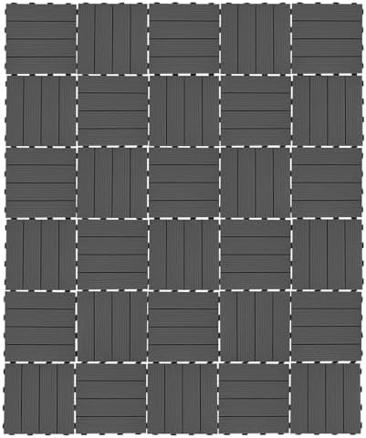 Interlocking Deck Tiles 30 Pack, 11.8" x 11.8" Floors Tiles by banborba