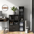 Homes: Inside + Out Apexa 4-Cube Storage Organizer Shelves, Stackable Wood - Image 2