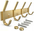 Brushed Gold Wall Mounted Coat Rack – 12 Inch Stainless Steel Rail by SAYONEYES