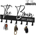 Customized Meaningful Phrase Key Holder Wall Mount, Key Hooks by ShowMtheM