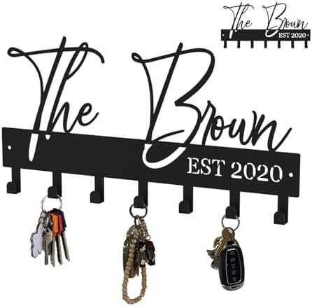 Customized Meaningful Phrase Key Holder Wall Mount, Key Hooks by ShowMtheM