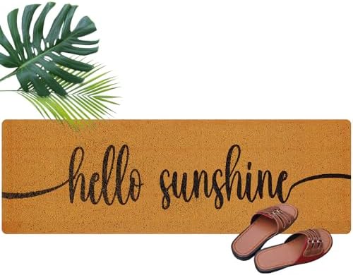 48''x16'' Long Doormat for Entrance Entry, Hello Sunshine by Unknown