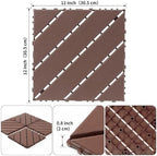 44 Pack Interlocking Deck Tiles, All-Weather Outdoor Deck Tiles - Image 2