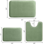 HUXMEYSON 3-Piece Memory Foam Bathroom Rug Set - Image 2