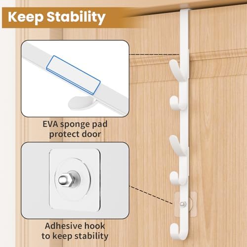 Kaiferty Over the Door Hooks, Metal Door Hooks - Image 5