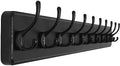 SKOLOO Rustic Wall Mounted Coat Rack, 10 Hooks, Solid Wood by SKOLOO