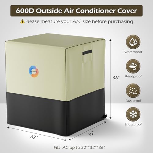 Air Conditioner Cover for Outside -Waterproof AC Units Cover Outdoor for Winter - Image 2