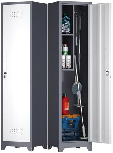65" H Broom Closet Storage Cabinets, Utility Cabinet by FATIGOSstoragecabinet