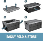 CleverMade Collapsible Storage Bin - 46L - Stone - Image 5