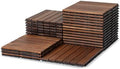 Acacia Interlocking Deck Tiles, 6 Slats by VICTORYRELAX