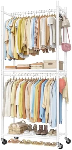 HOMIDEC Clothes Rack, 79.7" Double-Tier Clothing Rack by DecorateYourHome
