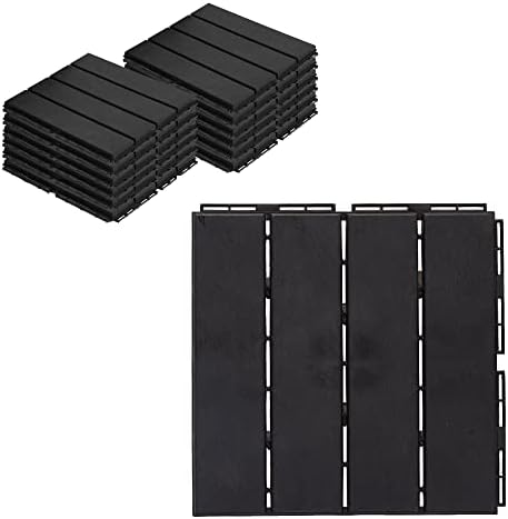 ASTEROUTDOOR Interlocking Deck Tiles Plastic Waterproof Outdoor Flooring 12" x by AsterOutdoor