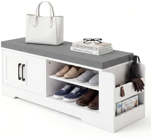 Farmhouse Shoe Storage Bench by GRUSIGN