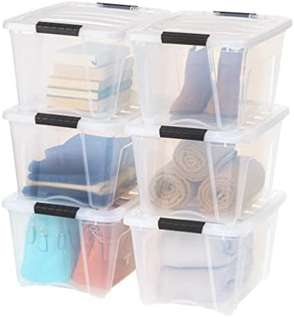 IRIS USA 6-Pack 32 Quart Storage Bins by IRISUSA