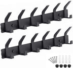 Coat Rack Wall Mounted, 6 Coat Hooks by ZGELIN