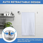 Retractable Clothesline, SUS304 Wall Mounted Clothes Line - Image 4